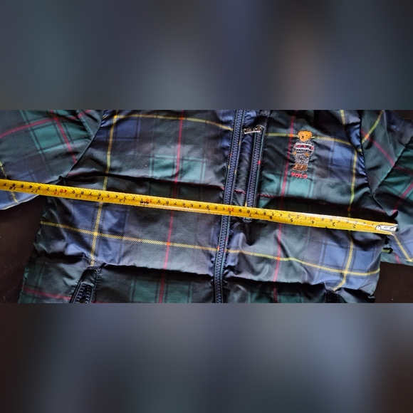 Polo Ralph Lauren Polo Bear Water-Repellent 650 Duck Down Tartan Puffer Jacket - Picture 8 of 12